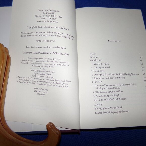 Stages of Meditation by The Dalai Lama - Hardcover Book - 2001 - Buddhism - Picture 4 of 6